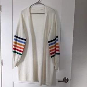 Rainbow sleeve cardigan
